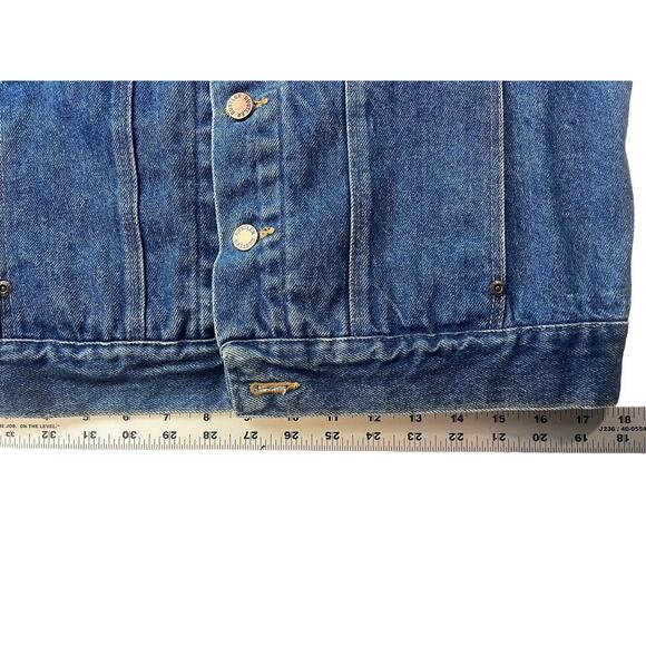 Vintage 1970s Rustler Jean Jacket  79111SW | Mens M, Blue Denim Trucker, USA - Picture 10 of 16